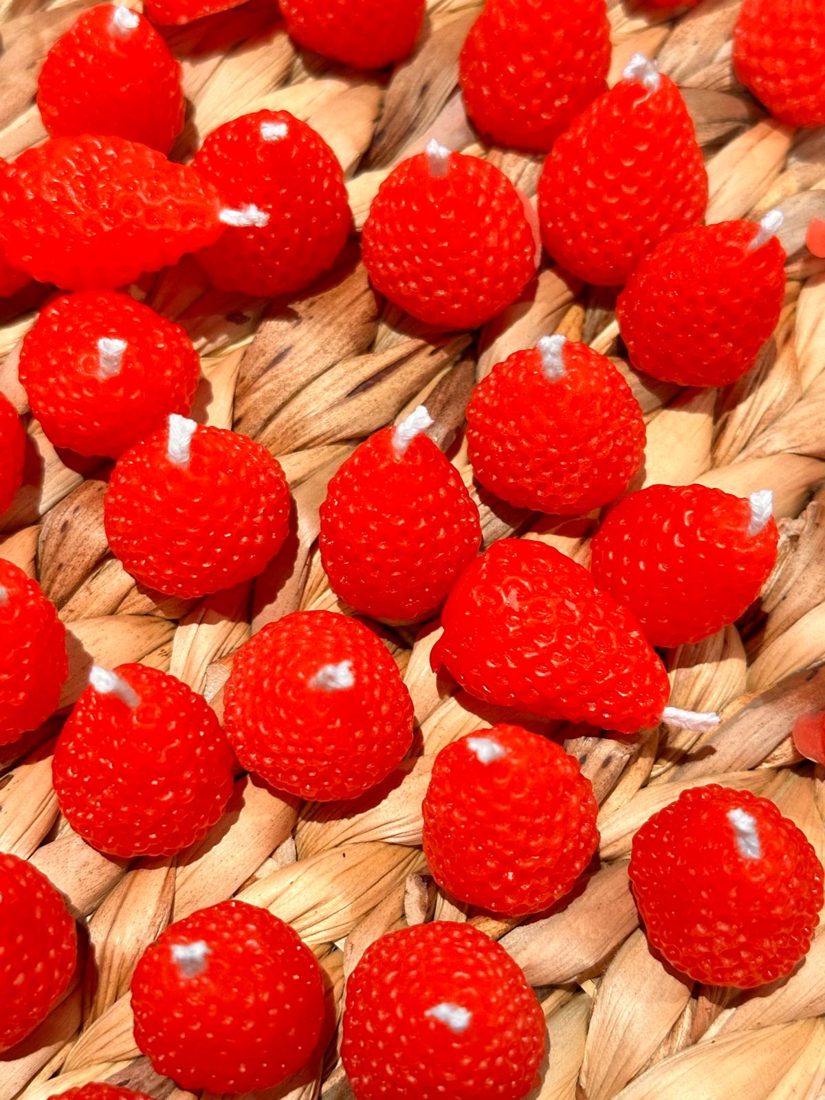 Strawberry Beeswax Candles (10 set)